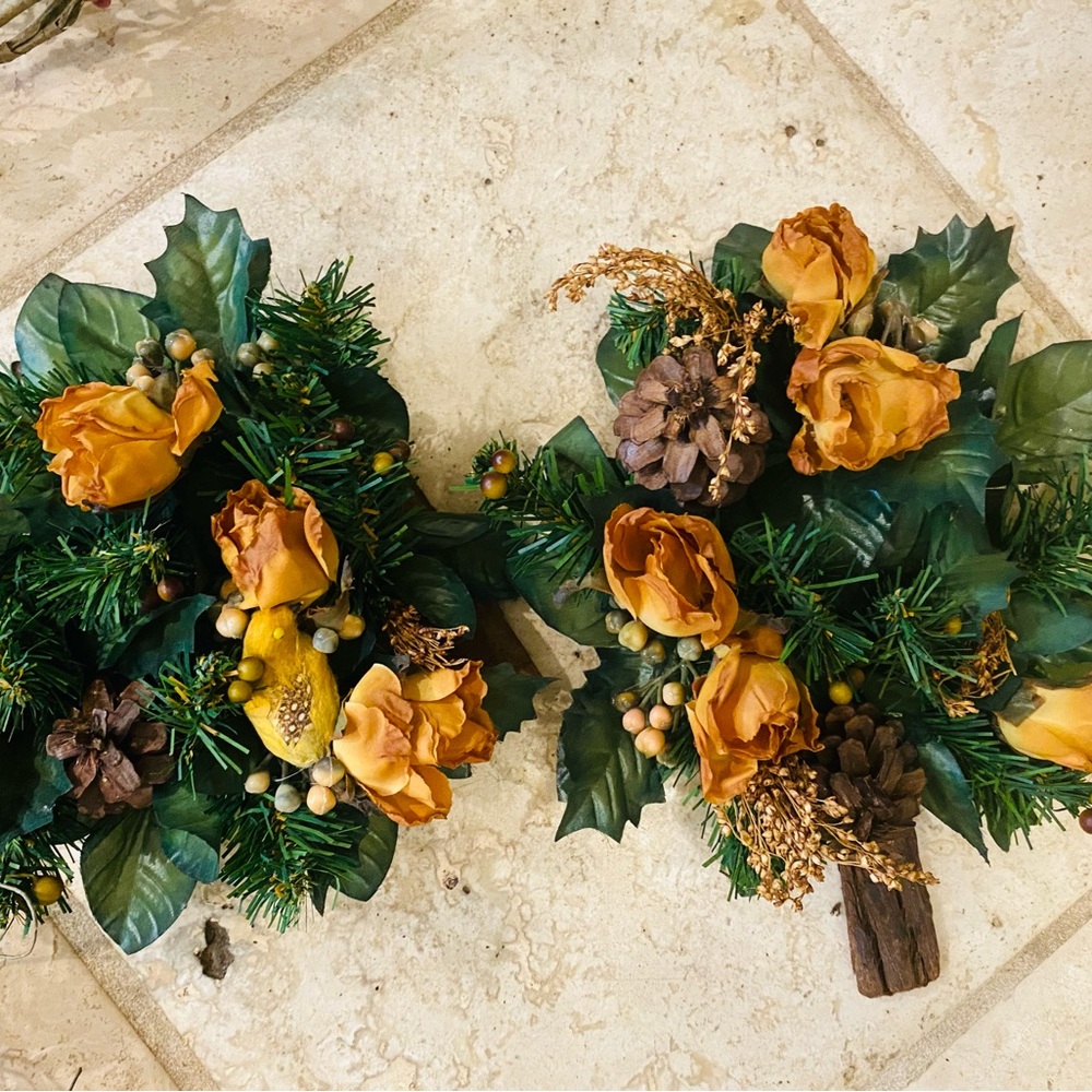 Autumn Harvest Garland with Pumpkins and Berries